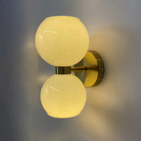 Twin Sphere Contemporary Wall Light