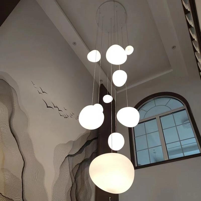 Nordic Art Deco Living Room Pebble Pendant Light