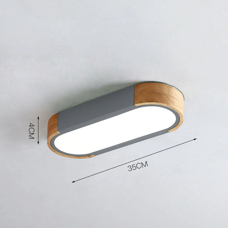 Moderne aflangt ovalt metalloftslys