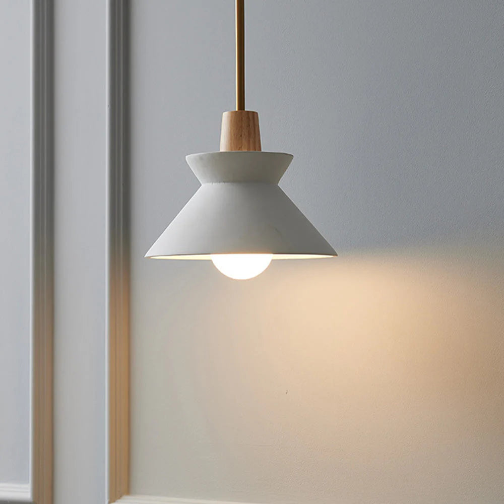 Lampe à suspension en béton à cône tendance