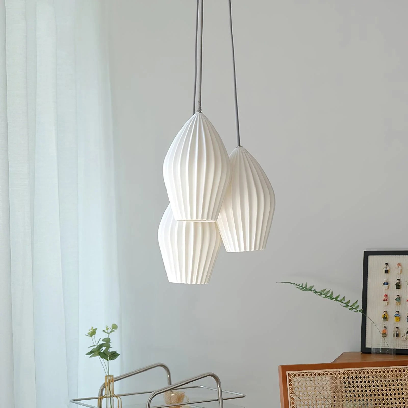 Suspension tendance en céramique ovale arrondie