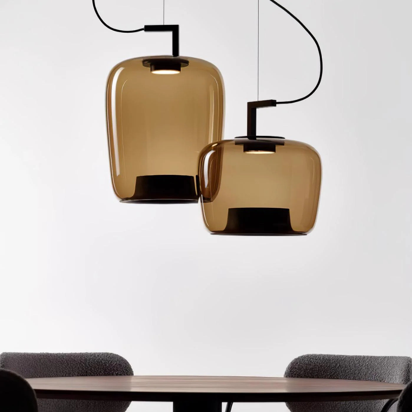Suspension contemporaine en verre soufflé