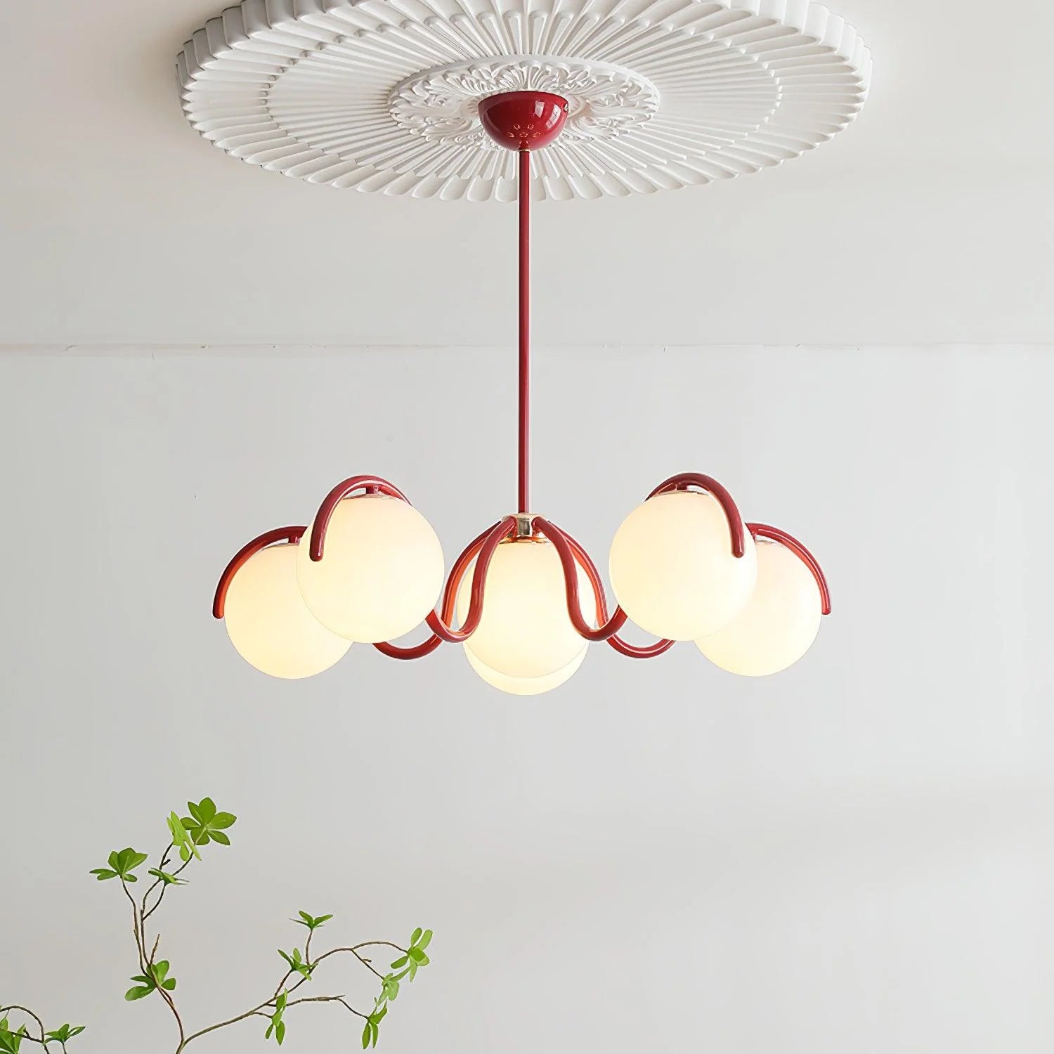 Lampadario a lampada lineare CurvaLuxe
