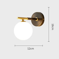 Elegant Copper Globe Wall Light