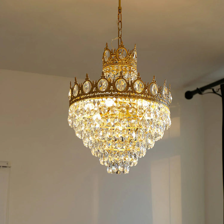 Retro Tiered Circular Crystal Chandelier