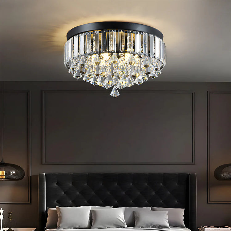 Moderne krystal rund loftslampe