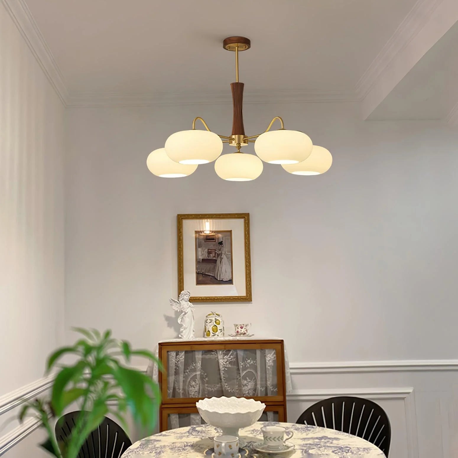 Lampadario cachi dorato