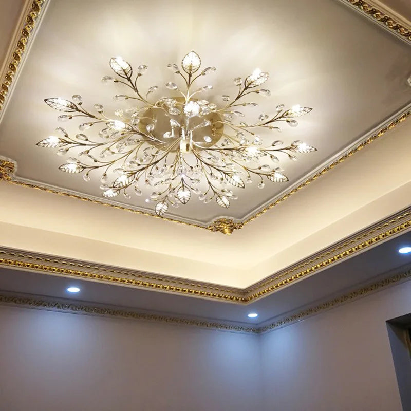 Lampadario a soffitto in cristallo moderno nordico