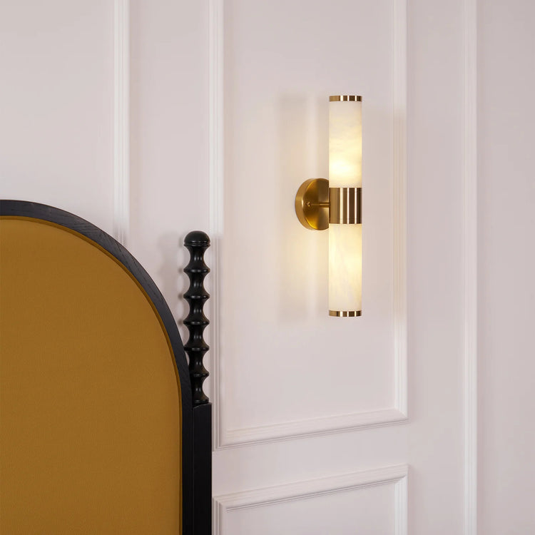 Klassisk cylindrisk glasvæglampe