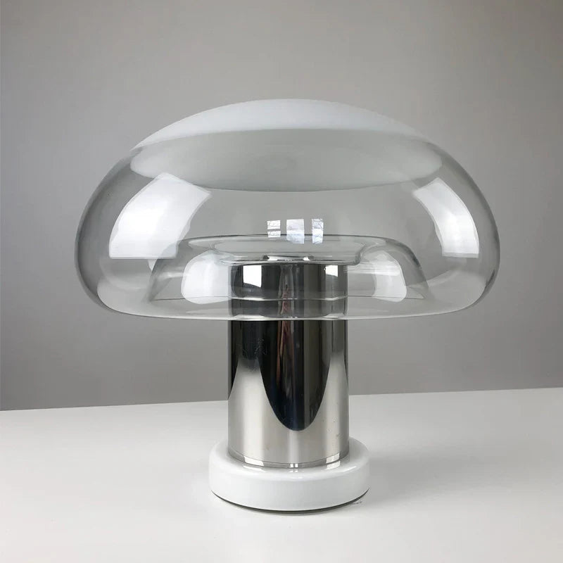 Minimalistisk glassvamp bordlampe