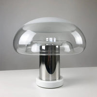 Minimalistisk glassvamp bordlampe