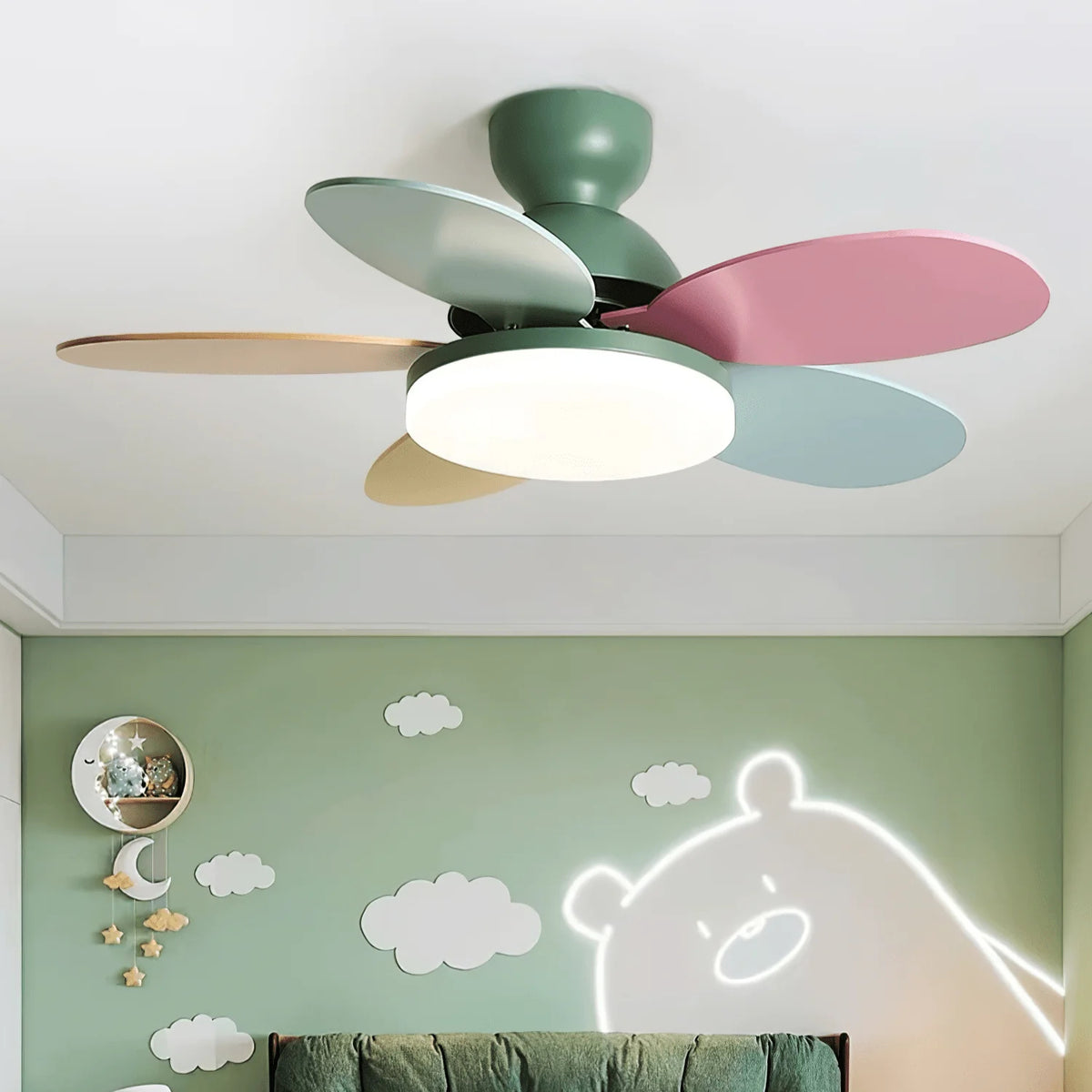 PetalGlow Fan Light