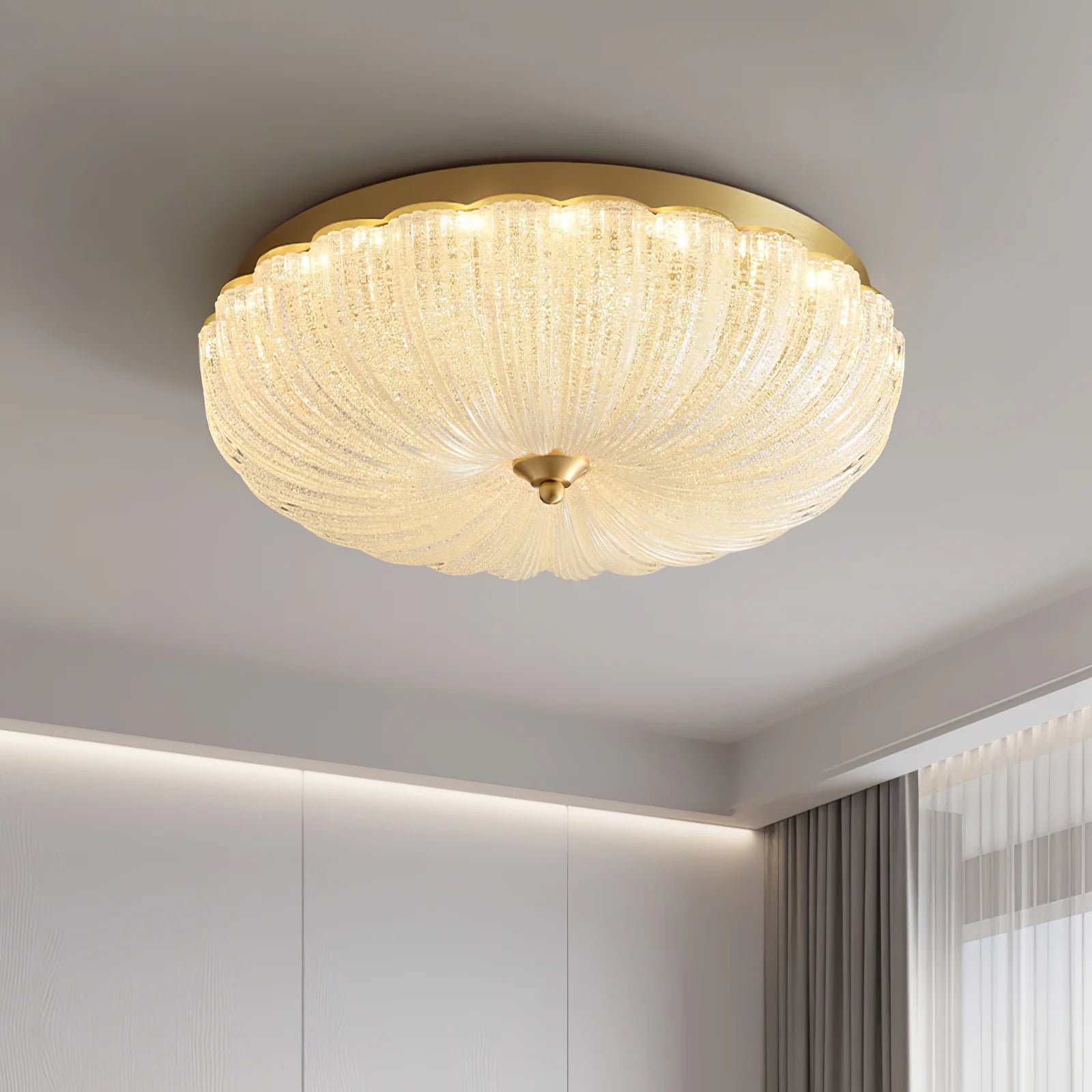 Stylish Round Glass Ceiling Light