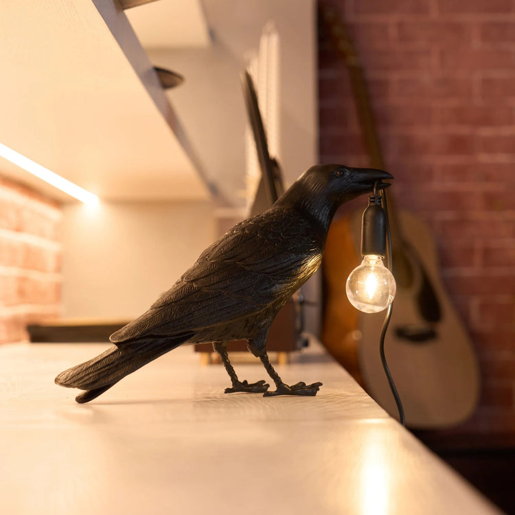 Trendy Crow Resin Bordlampe