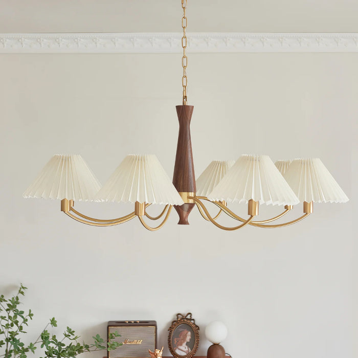 Plisseret elegance lysekrone