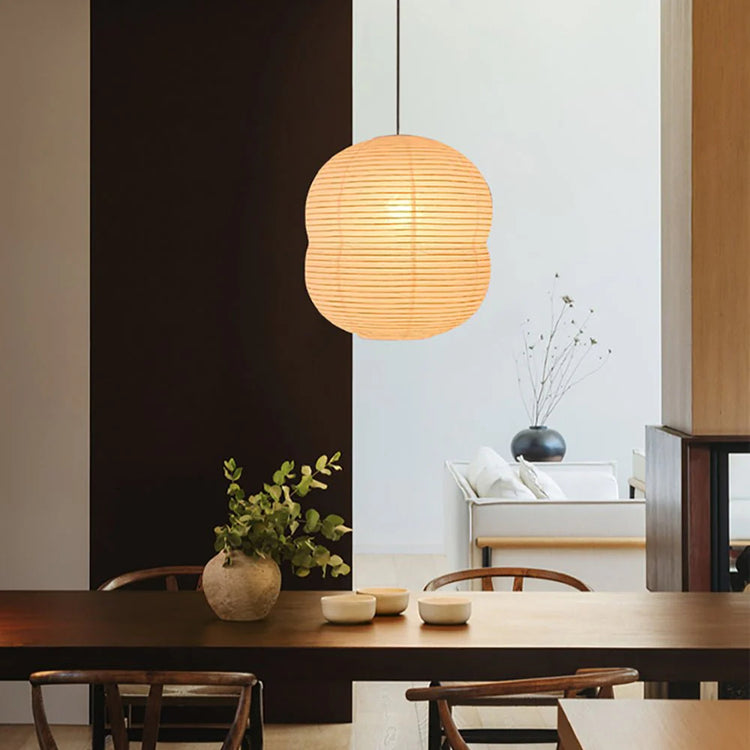 Wabi-Sabi Rund Papir Pendel Light