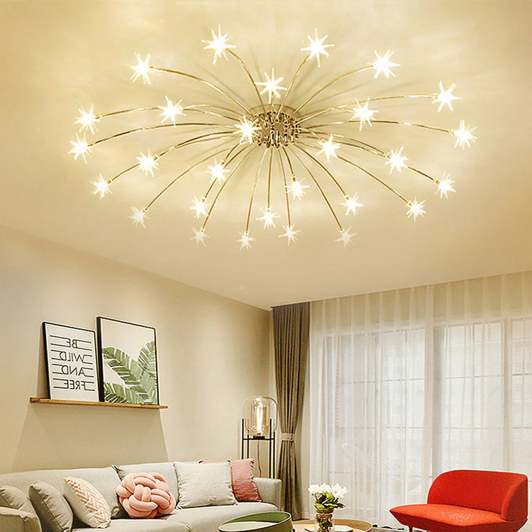 Opulent Star-Globe glass Ceiling Light