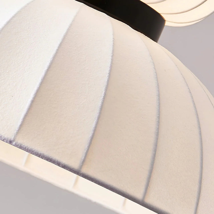 Minimalistisk rund silke pendellampe