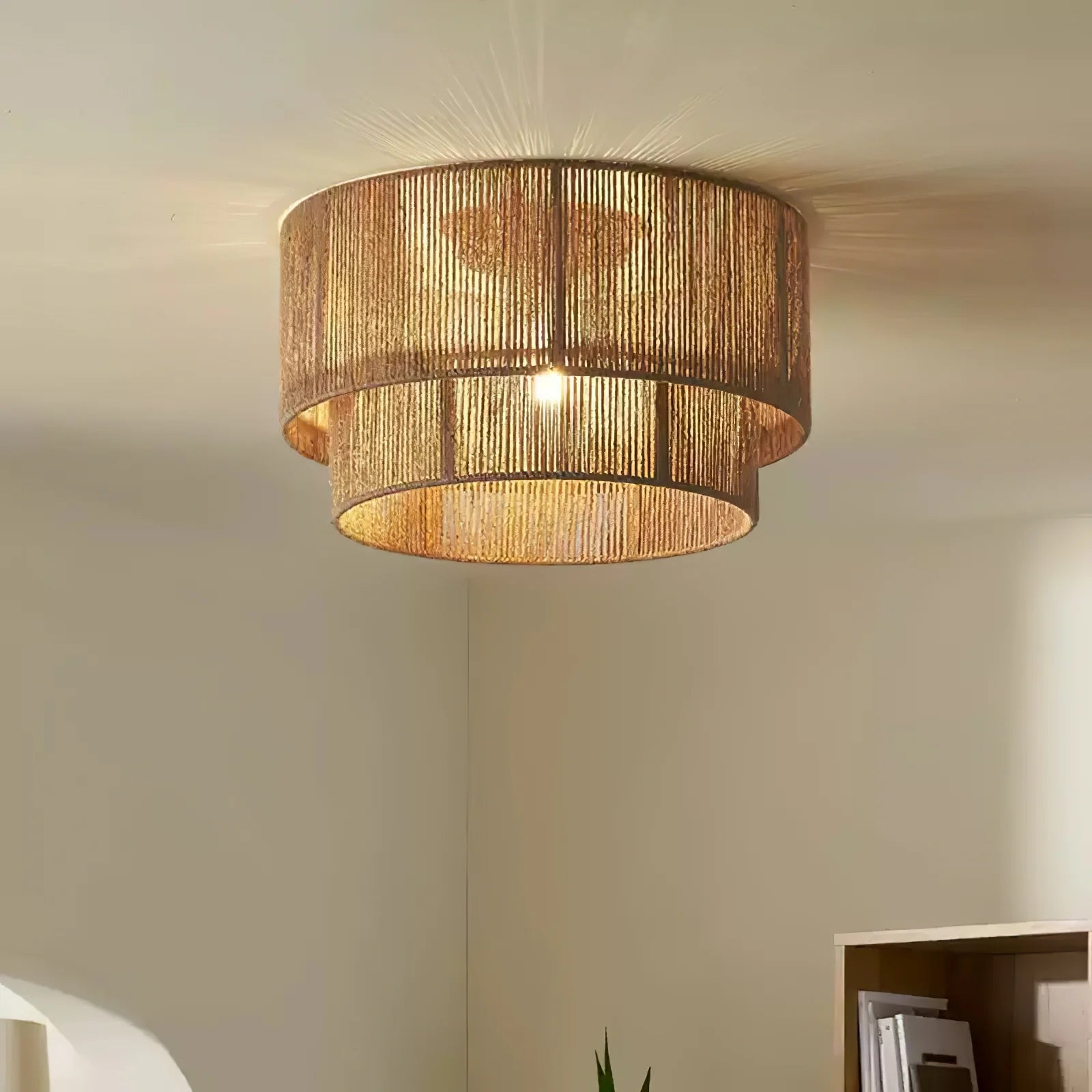 Boho Circle Weaving Ceiling Light