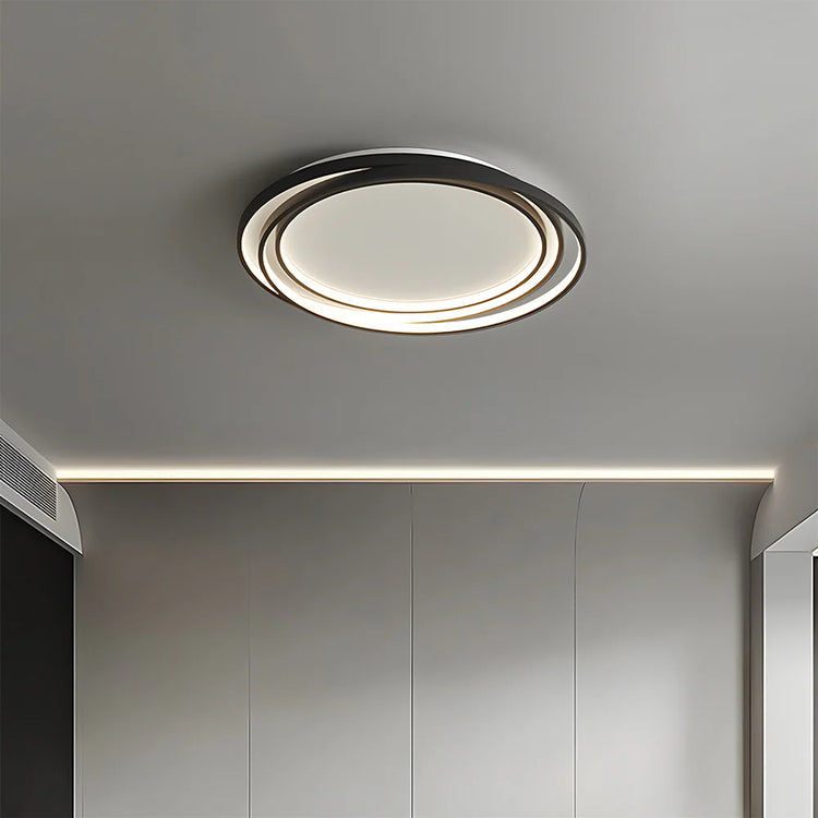 Moderne runde jern kunst loftslampe