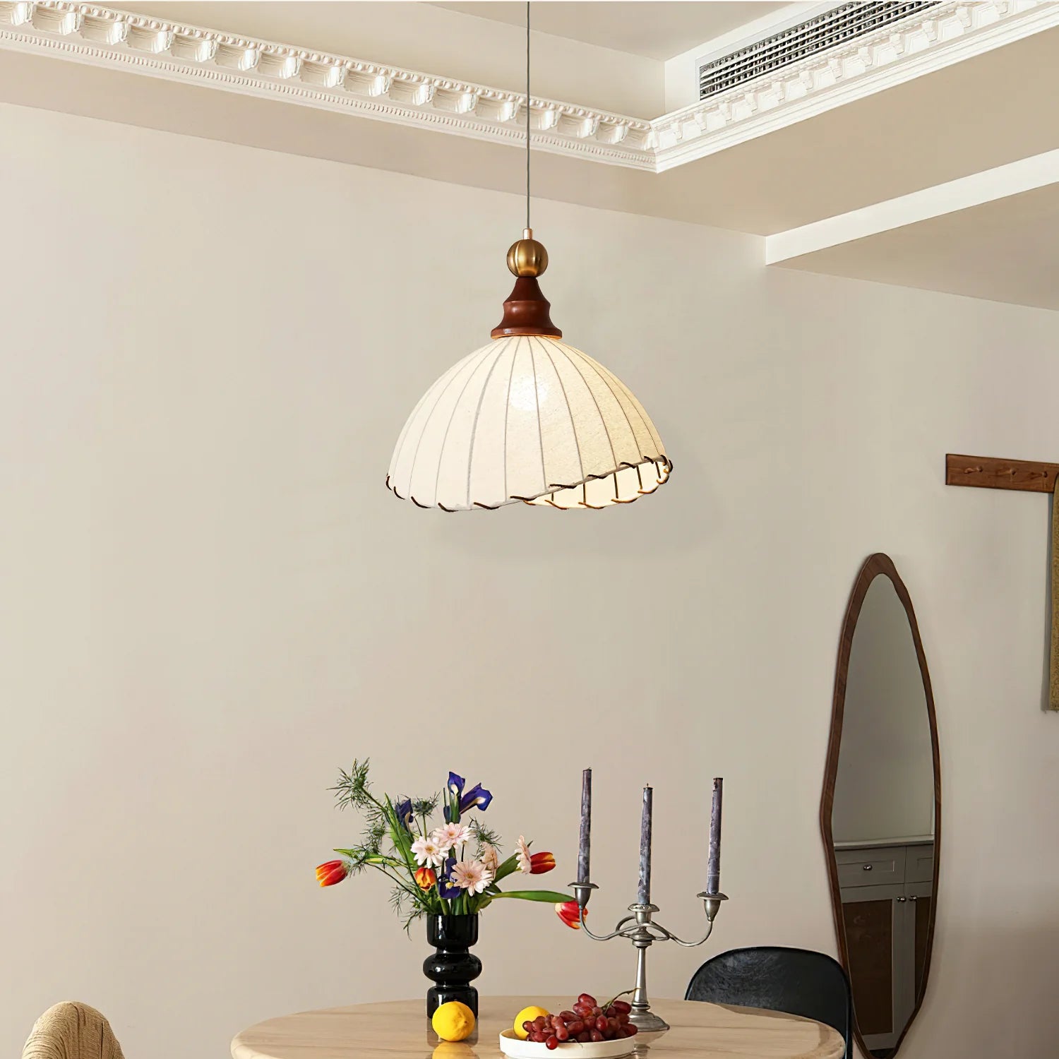 Lampada a sospensione vintage Wabi-Sabi francese