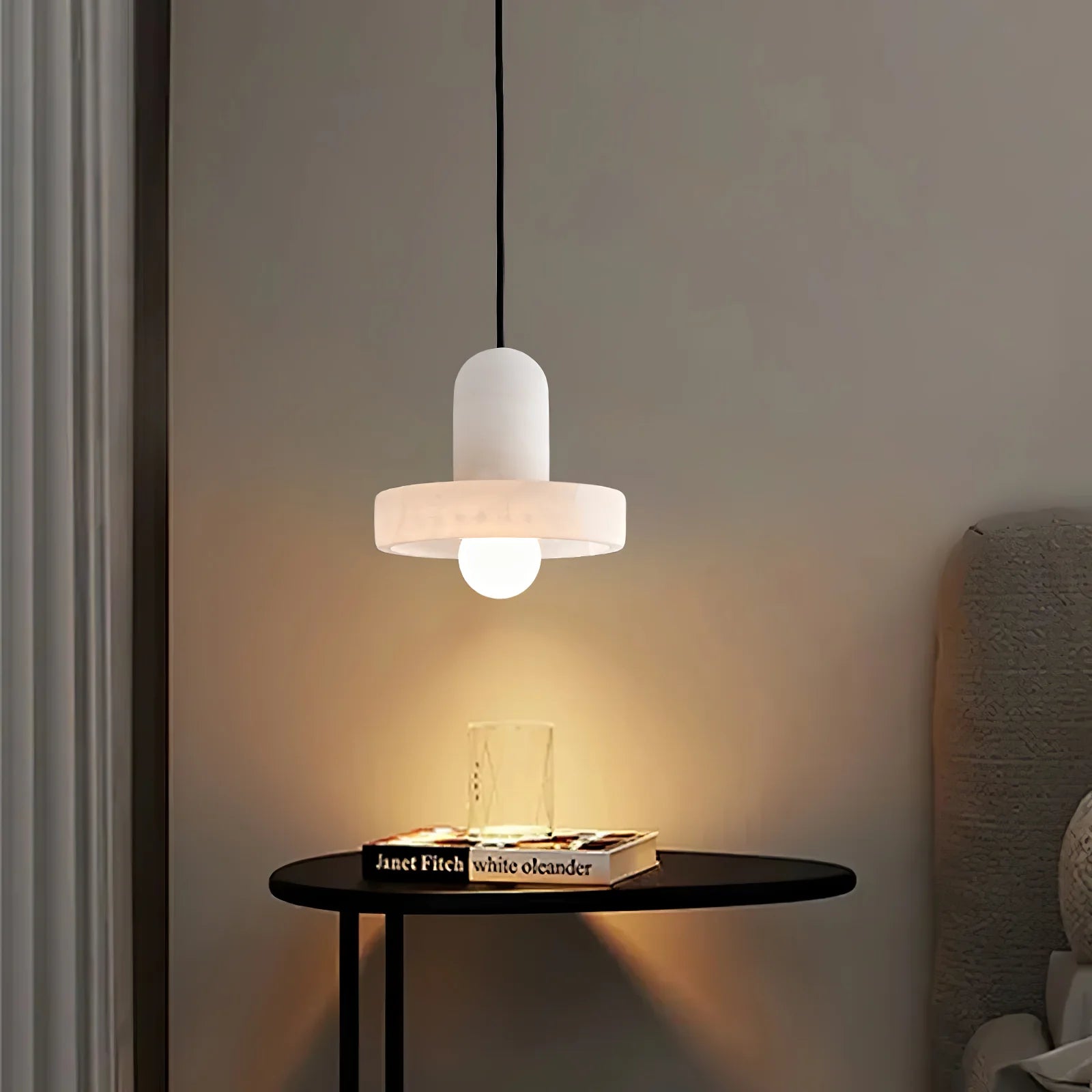 Lampe à suspension ronde moderne en marbre
