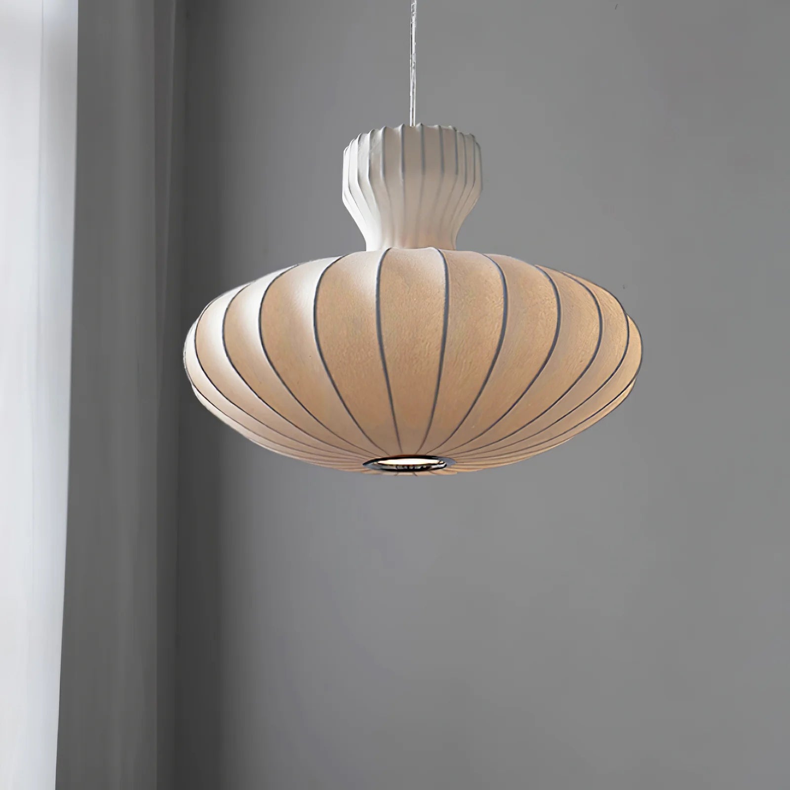 Suspension ronde vintage en soie