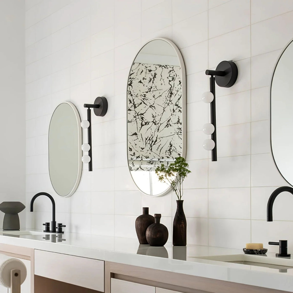 Elegant messing glas væg lys