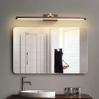 Luxe Brass & Walnut Linear Wall Light
