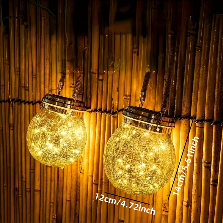 Solar Crackled Mason Jar Lights