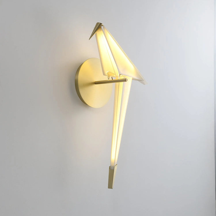 Stilfuld abstrakt fugl jern væglampe