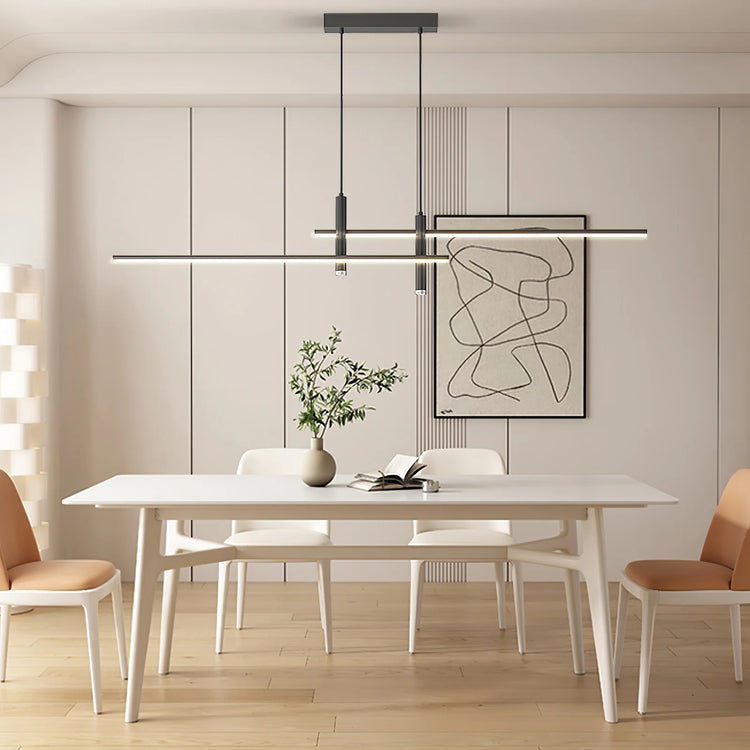 Modern Horizontal Bar Silicone Pendant Light