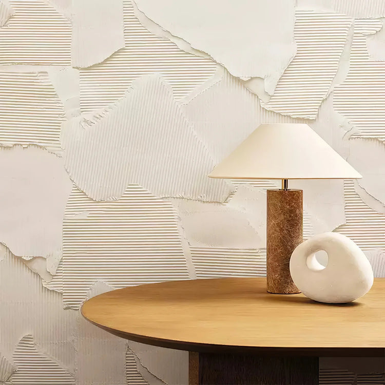 Moderne kegleformet bordlampe i marmor