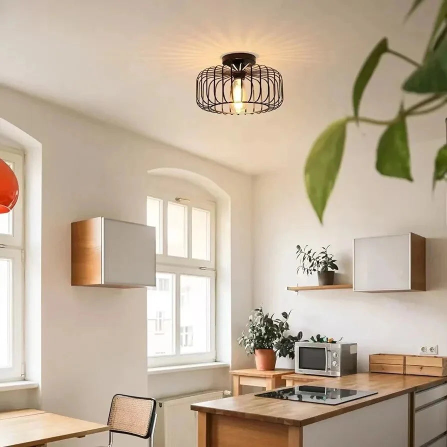 Mid-Century Modern Birdcage Ceiling Light