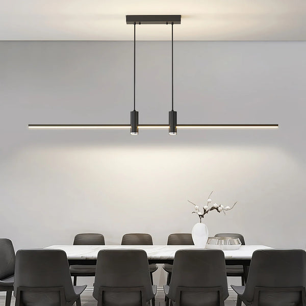 Minimalist Linear-Radiance Metal Pendant Light