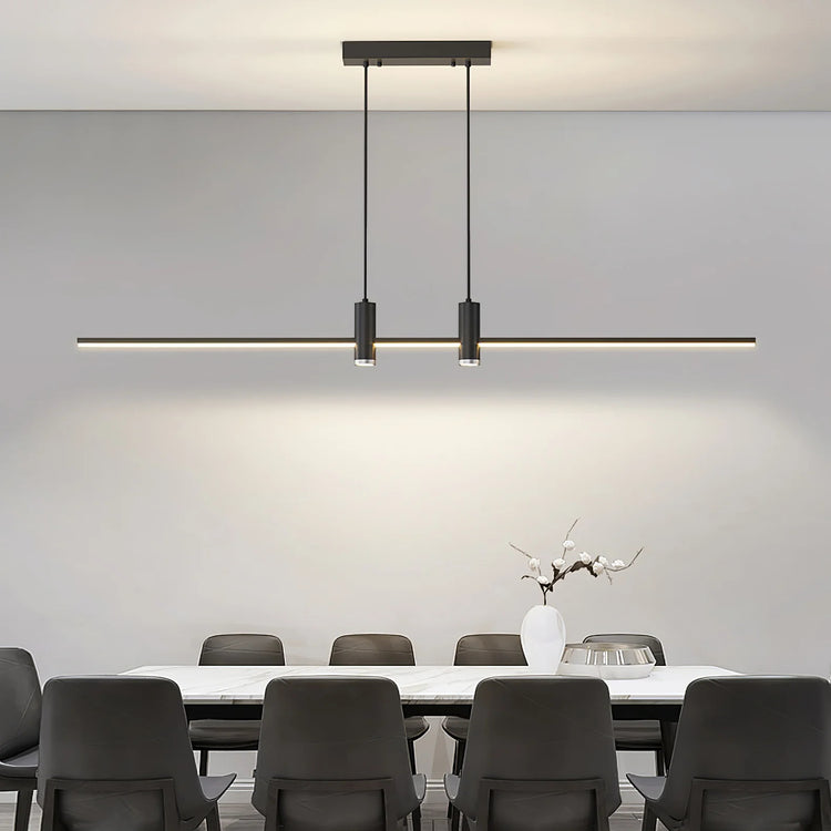 Minimalist Linear-Radiance Metal Pendant Light