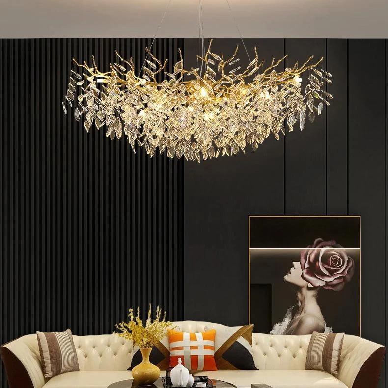 Lampadario moderno da soffitto in cristallo di lusso