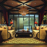 Moderne Boho Rattan Pendelleuchte