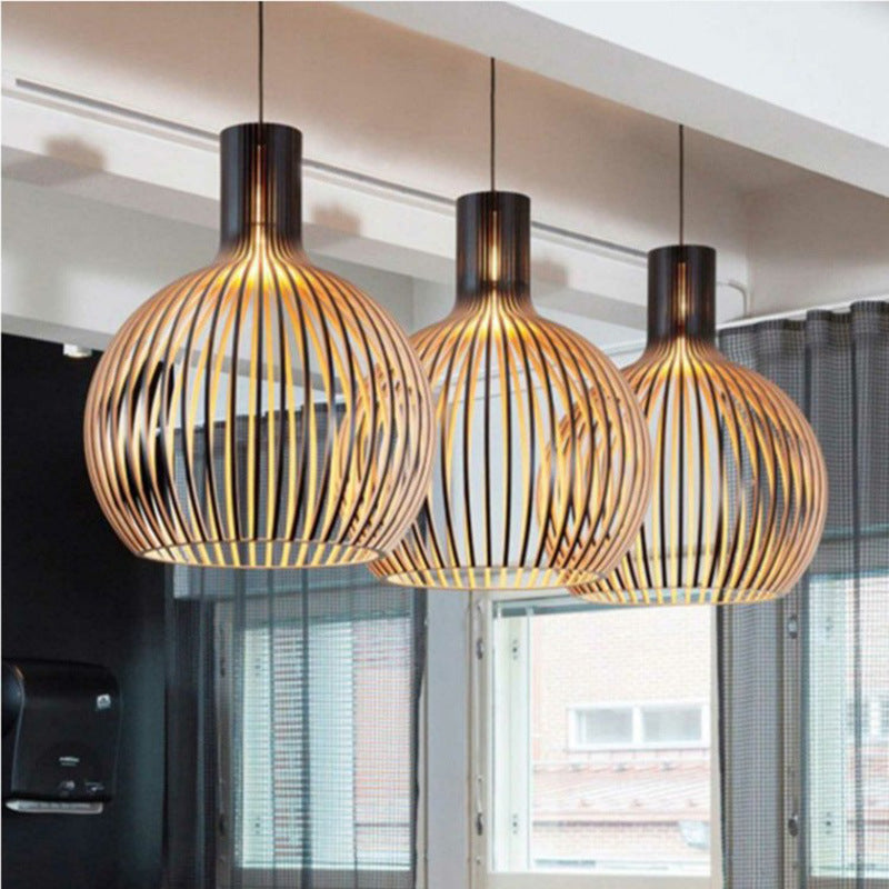 Glarefusion Vintage wooden Pendant Light