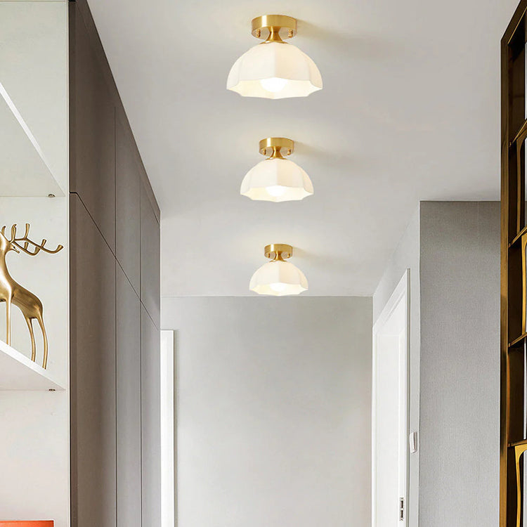 Klassisk bølgeglas loftslampe