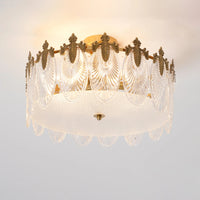 Indviklet runde glas lysekrone