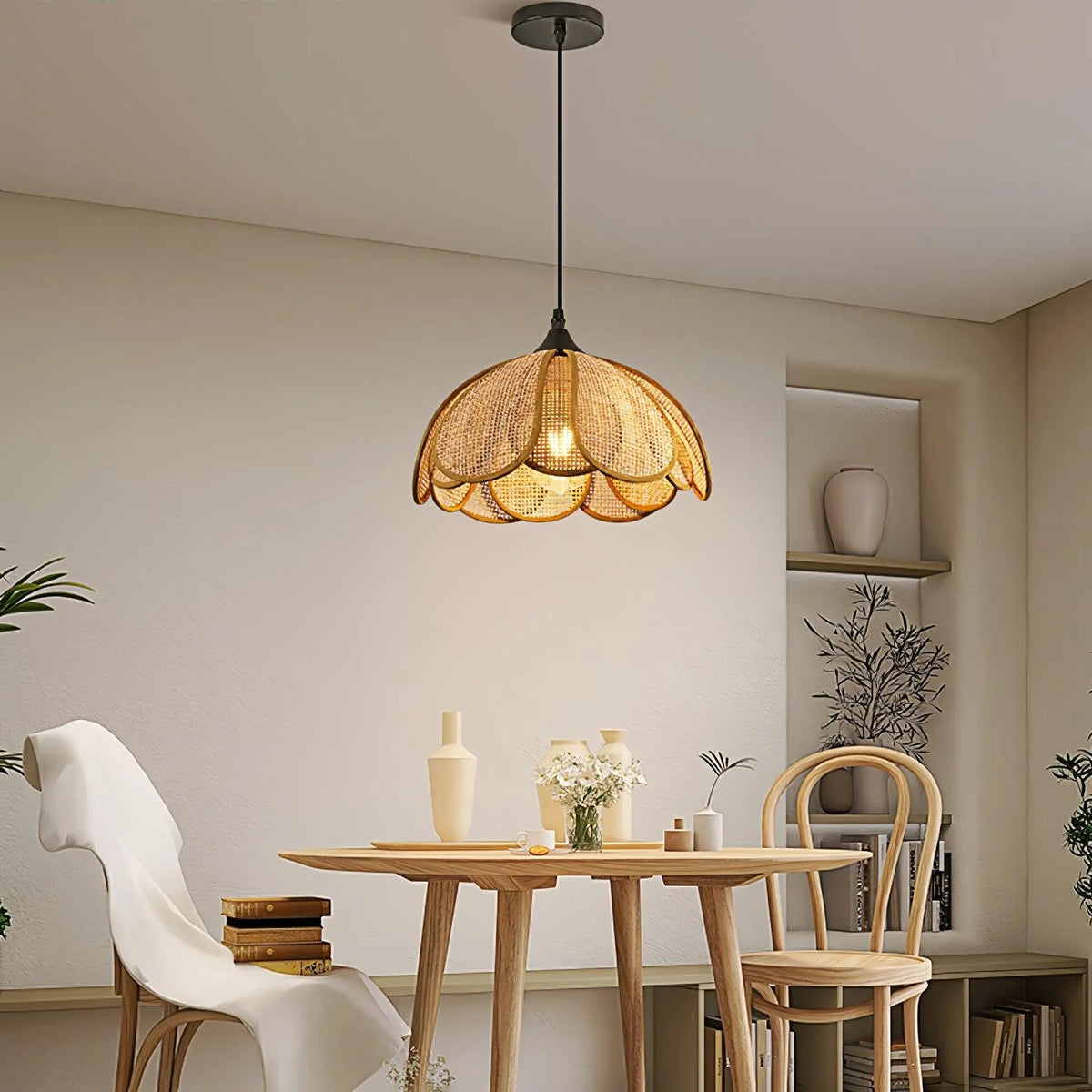 Rattan Blossom Pendant Light