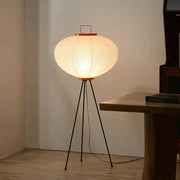 Lampe à abat-jour ronde en papier oriental