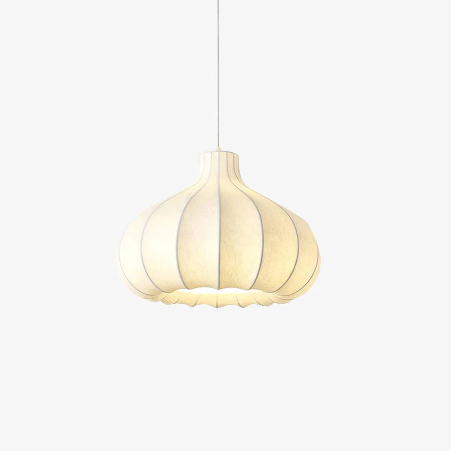 Lampe à suspension ronde élégante en soie
