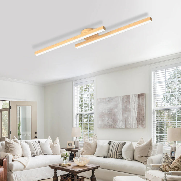 Nordic Wooden Grain Loftslampe