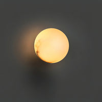 Alabaster Globe Wall Light