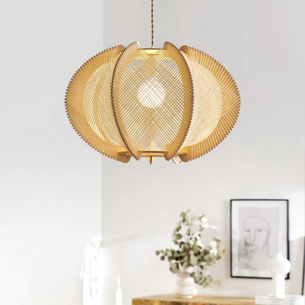 Artistic Wooden Irregular Pendant Light