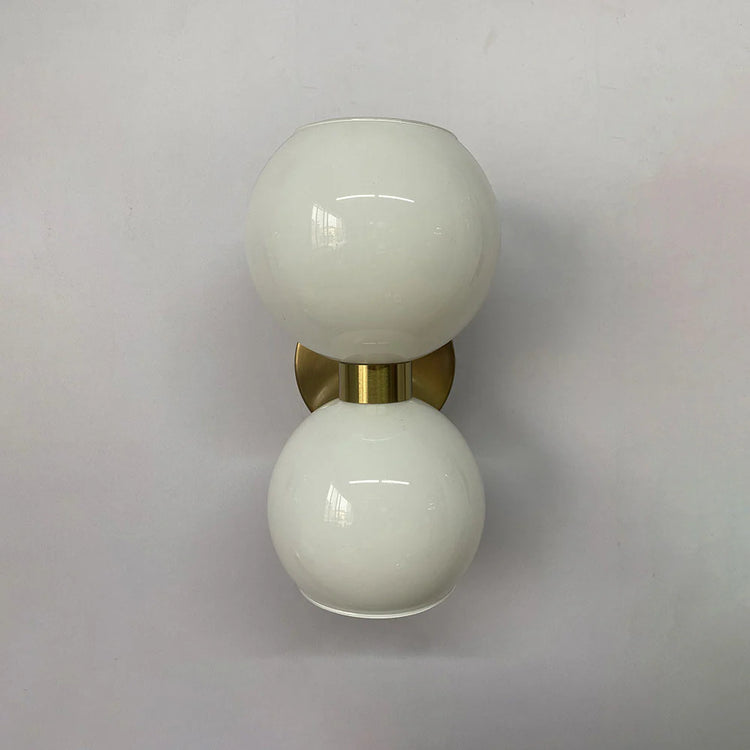 Trendy rund glasvæglampe