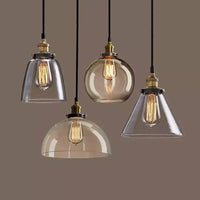 Scandinavian Transparent Glass Pendant Light