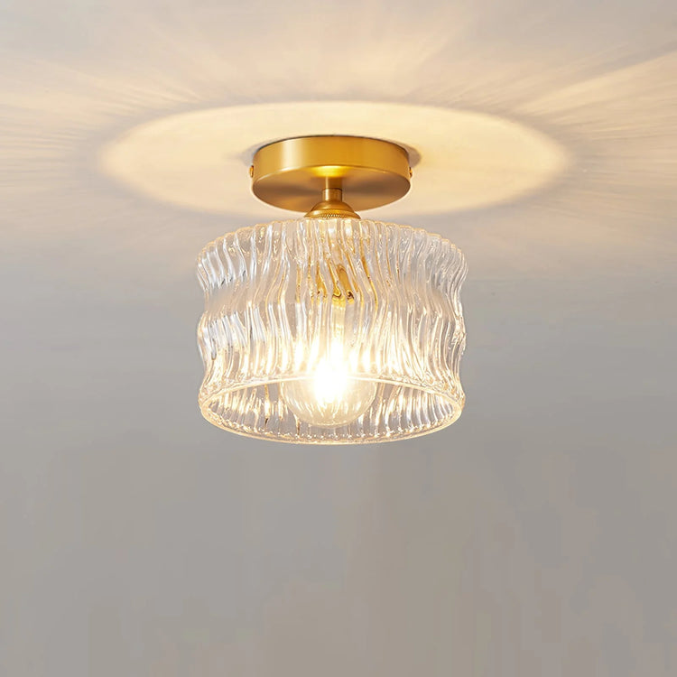 Classic Cylindrical Glass Ceiling Light